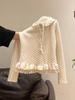 Stylish Slimming Velvet Polka Dot Long Sleeve Round Neck Top