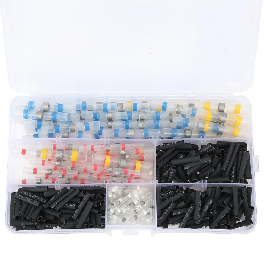 300pcs Heat Shrink Butt Crimp Connector Tube Waterproof Solder Sleeve Wire Connector Set