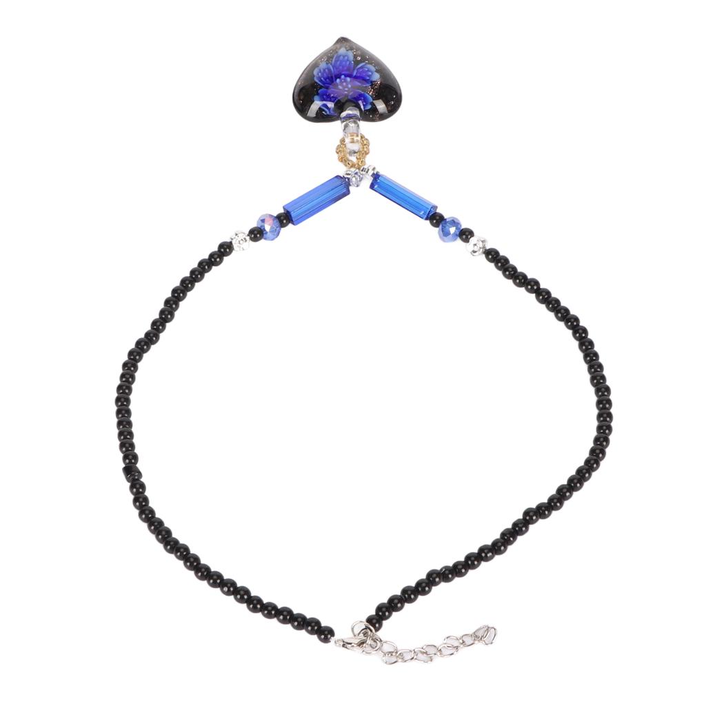 Herz Halskette Mode Elegant Glänzend Handgefertigt Damen Herz Anhänger Halskette für Täglich Party Geschenke Blau