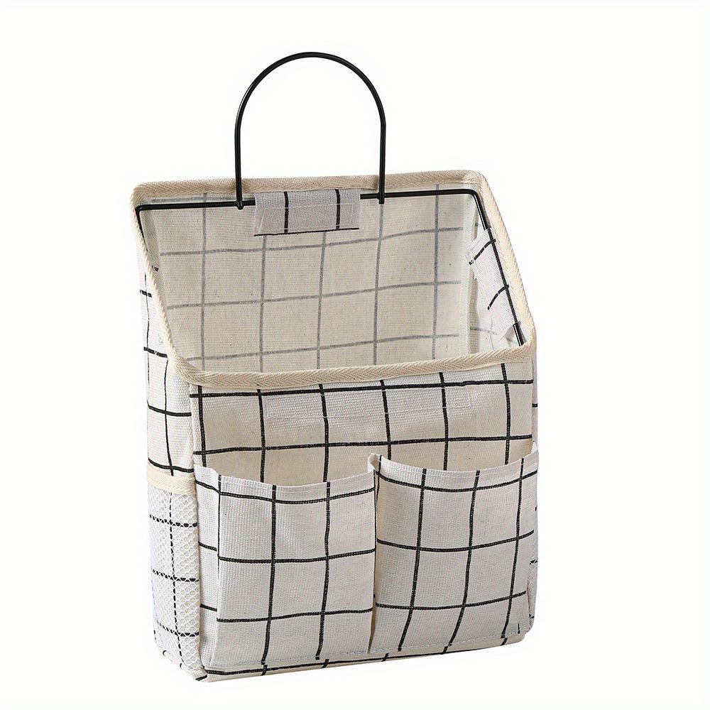Wall-Mounted Fabric Hanging Pouch for Dorm and Bedside Storage