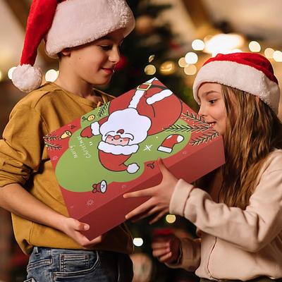 Empty Calendar Advent 24-Grid Fillable Folding Christmas Advent Boxes 2025 Decorative Party Favors For Treat Candy Chocolate