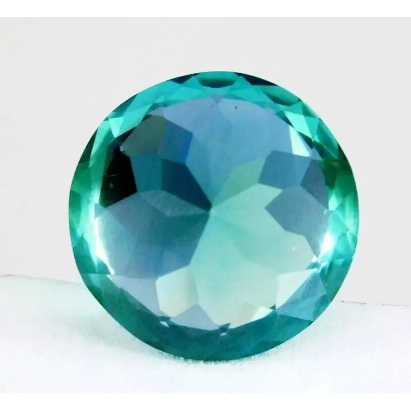 16 Ct Natural Bluish Green Sapphire Round Stunning Certified Loose Gemstone