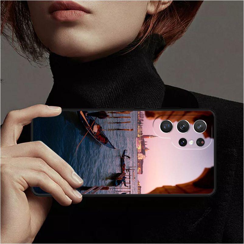 Travel Italy Street Venice Phone Case Cover For Samsung Galaxy S24 Ultra 23 S22 Plus S21fe Lite S20 Note 10 Pro 20 Lite