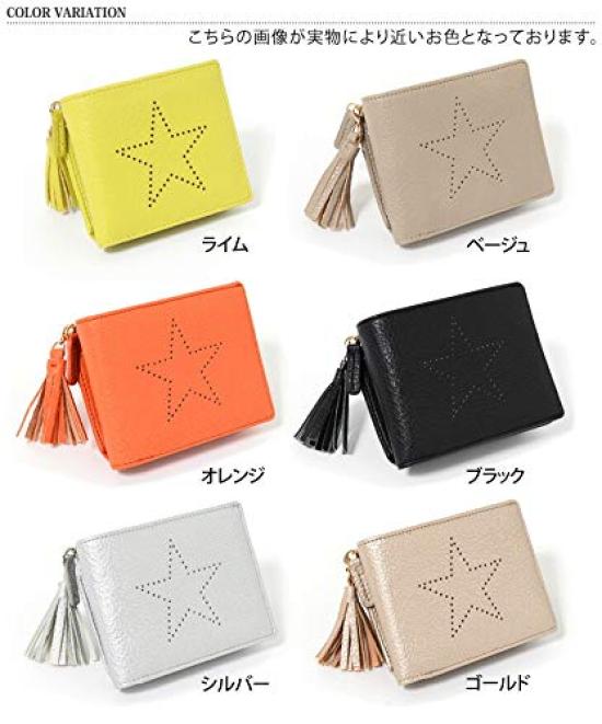 JOKnet Bifold Compact Mini Wallet with Large Coin Zipper Size F Women's Wallet, Capacity, Purse, Closure, Time-Saving Wallet, Orange,