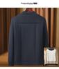 2025 Thickened Fleece-Lined Wool Cotton Jacket, Dad Style, for Middle-Aged & Elderly Men, Warm Plus-Size Coat