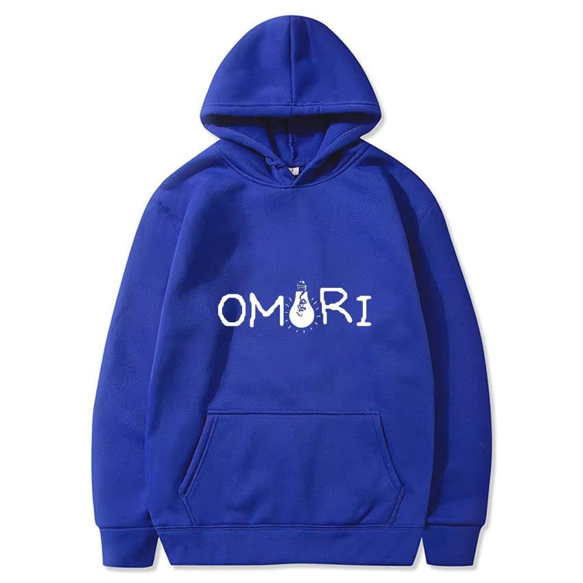 Omori Pullover Hoodie Hooded Pullover Sweatshirt Printed Drawstring Outdoor Trendy Hoodie Fashion Street Casual Men's Wear