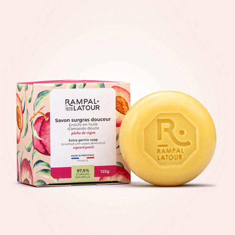 Rampal Latour Sabon Ronde Peach 125g Sabon Long Peach 125g