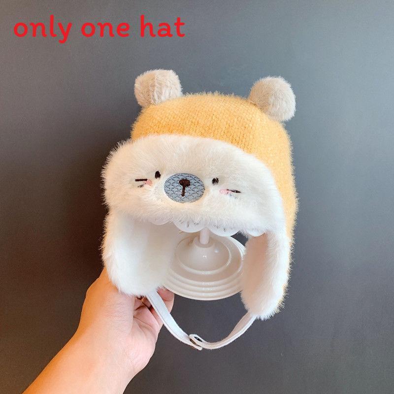 Baby Knit Hat For Winter With Cotton Blend Warmth And Windproof Protection For Infants And Toddlers