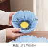 Flower Shaped Ceramic Fruit Plate Dessert Plate Salad Bowl Decorative Plates Candy Dish Snack Bowl Dim Sum Dish Storage Tray