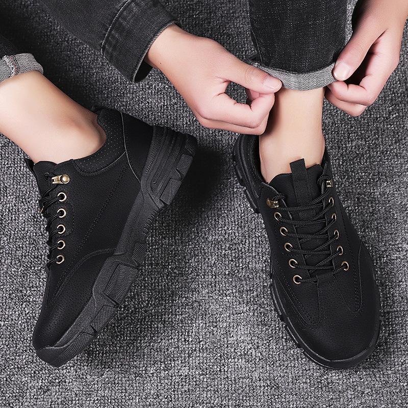 Autumn New Men Boots Trendy Versatile Non-slip Tooling Shoes British Style Low-top Comfortable Outdoor Walking Male Casual Shoes
