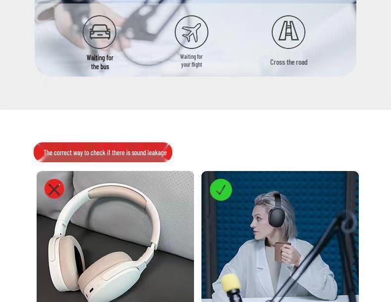 High-Quality Over-Ear Wireless Bluetooth Headphones with Type-C Charging, Model 2961, Full Ear Cup Design