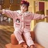 Kids Flannel Pajamas Set Boys Girls Warm Long Sleeve Top And Pants Sleepwear Winter Home Nightwear
