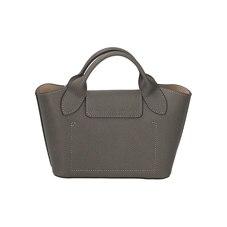 Longchamp Logo Micro Mark Leather Crossbody Tote Bag Women Bags Dark-Gray 10319HYZP55