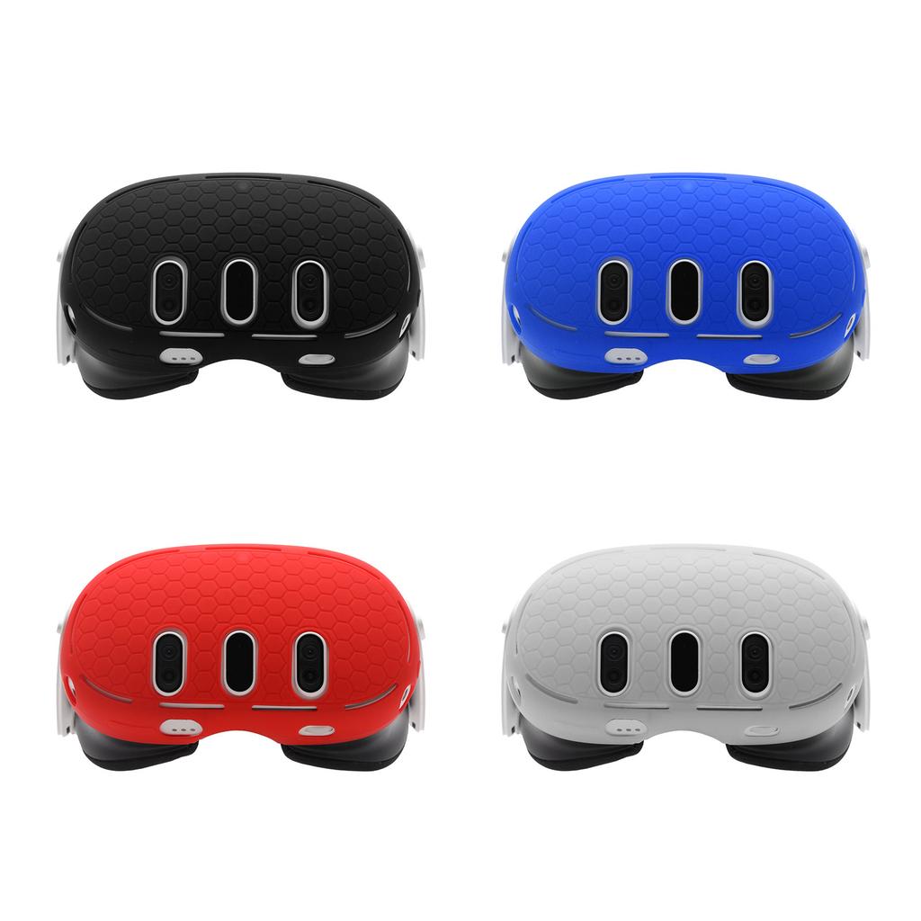 Silicone Protective Cover for Meta Quest 3 VR Headset Protection with Two Side Protective Shell