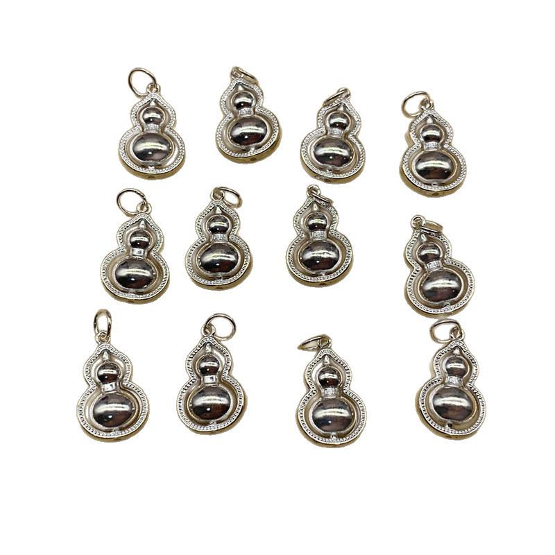 Sterling Silver Gourd Pendant - Fresh Ethnic Style Jewelry Accessory