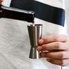 1 Stück 15/30ml oder 25/50ml Messbecher aus Edelstahl für Cocktails Doppelkopf-Alkoholmessbecher Bar-Unzenbecher Küchenzubehör
