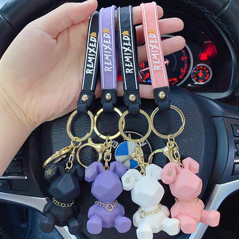 Cartoon Nordic Bunny Doll Keychain Fashion Punk Rabbit Keyring Wholesale