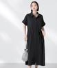 Nano Universe Soccer Dolman Sleeve Shirt F Women's Dress, 010, Black, 673-5219303