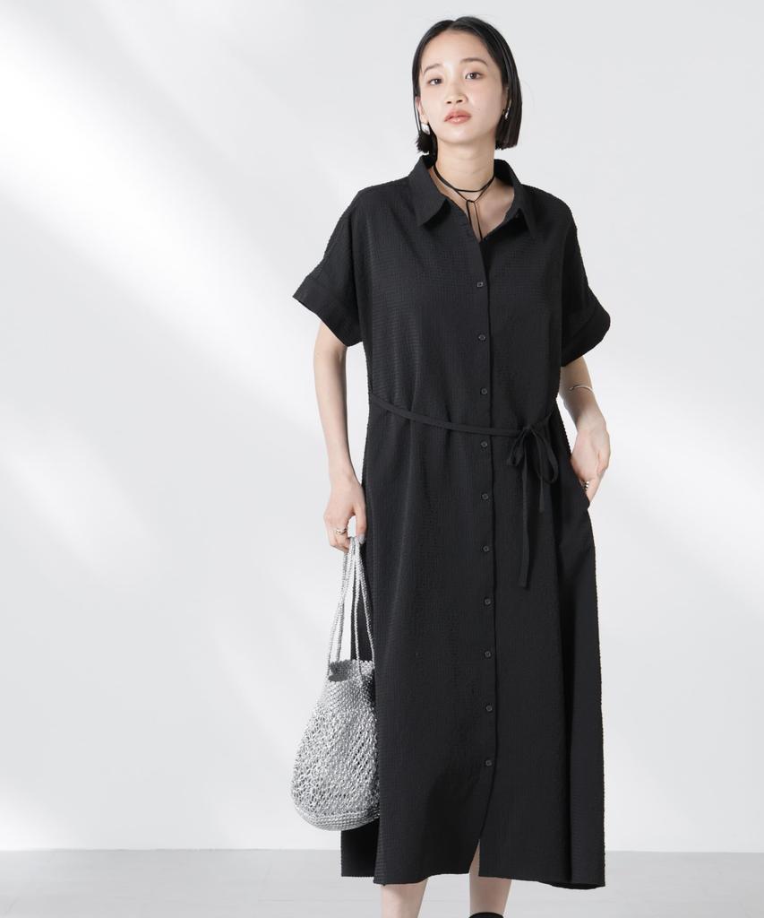 Nano Universe Soccer Dolman Sleeve Shirt F Women's Dress, 010, Black, 673-5219303