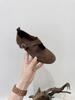 French Retro Cross-buckle Belt Shallow Mouth Mary Jane Single Shoes Women's 2025 New Versatile Commuter Flat Ballet Shoes