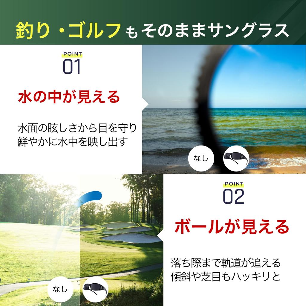 DOYA FACE Sonnenbrille mit UV400-Schutz für und Golf Über-dem-Auge-Etui, Polarisiert, Fahren, Angeln, (Spiegelrot)