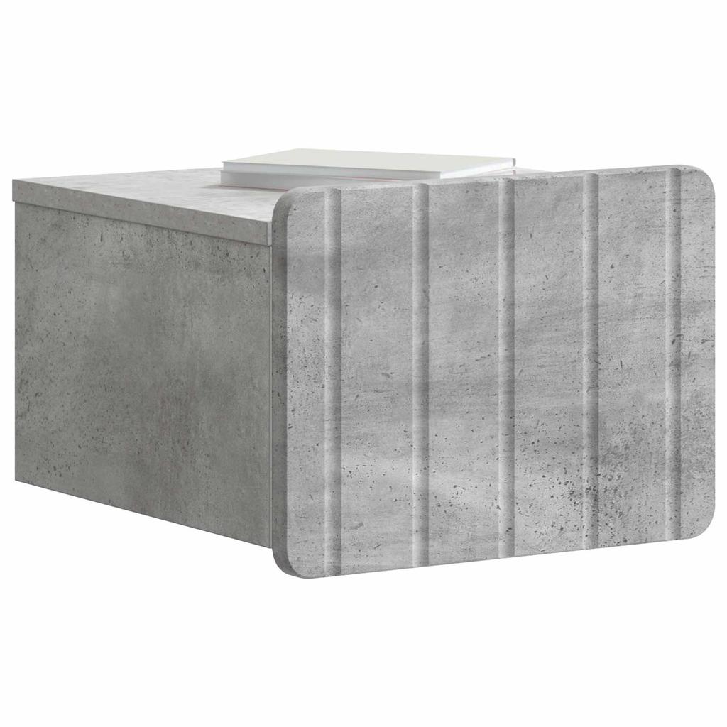 Wall Mounted Nightstand Concrete Grey 33 x 34.5 x 24 cm