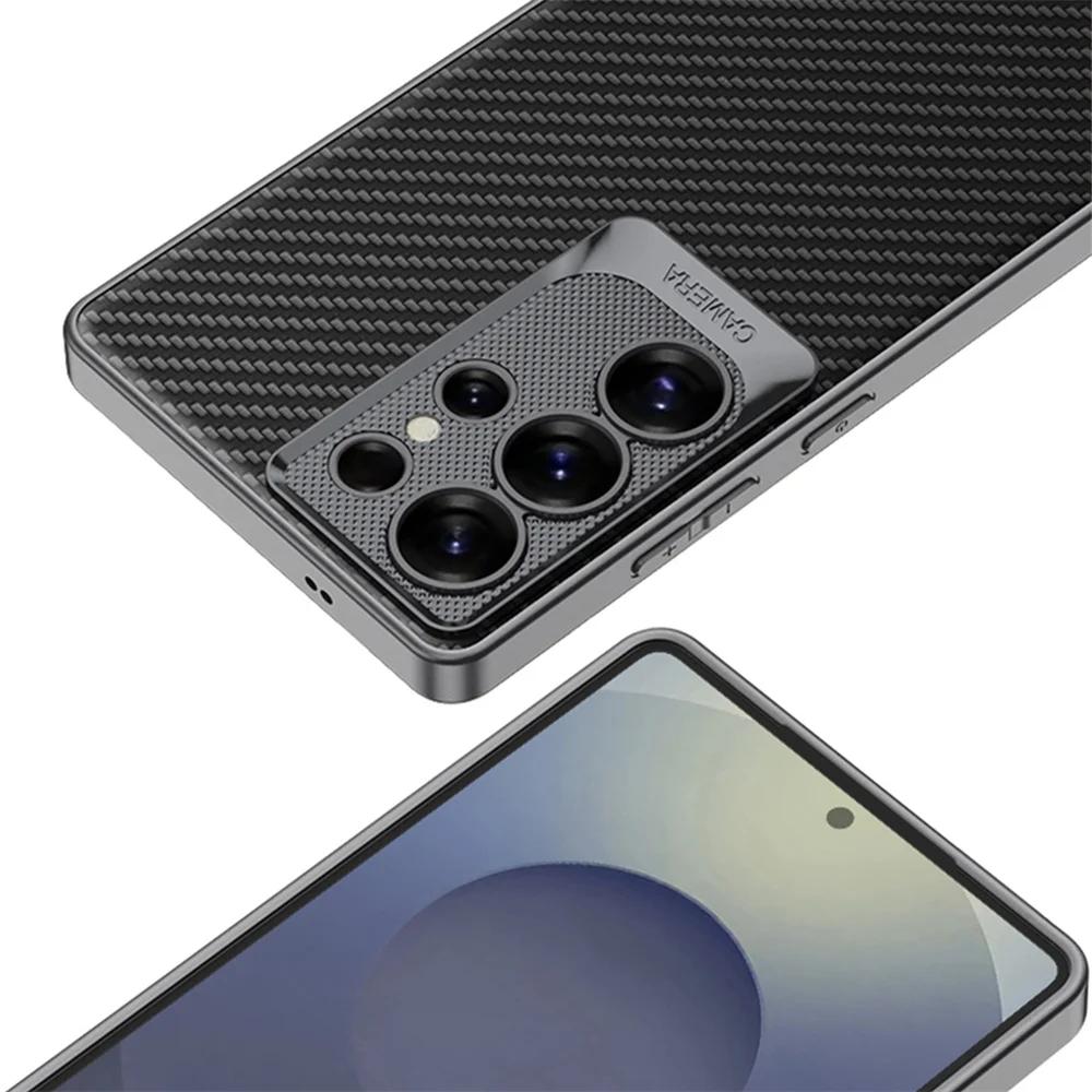 Electroplate Leather Cases for Galaxy S25 Ultra Phone Case for Samsung Galaxy S25 Ultra Shockproof Hard Shell Protective Cover