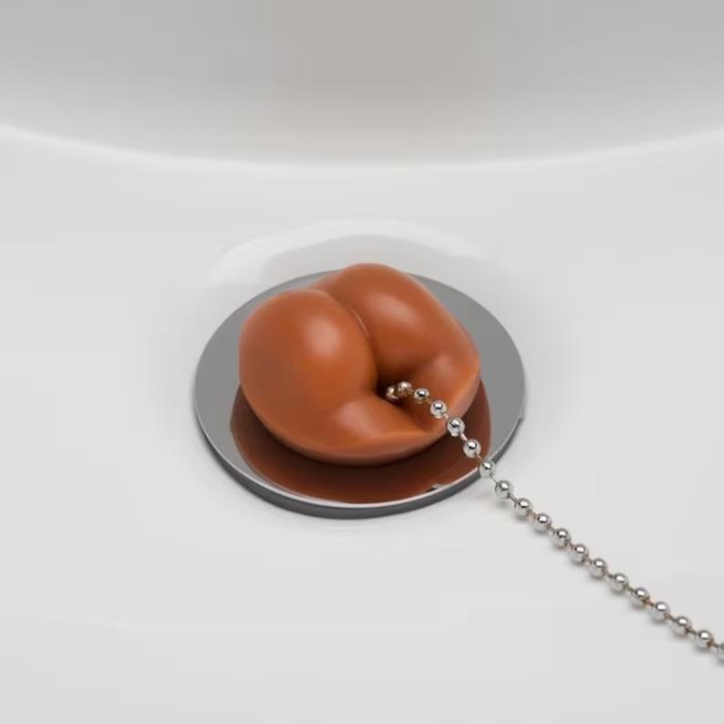 

Creative Funny Sink Stopper PVC Material Interesting Butt Stuffing Secret Water Blocking and Leak Prevention Santa Claus Gifts коричневый