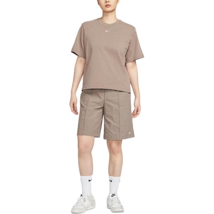 Nike Sportswearwoven Everything Casual Shorts Women's Mink Brown/White HJ1398-214