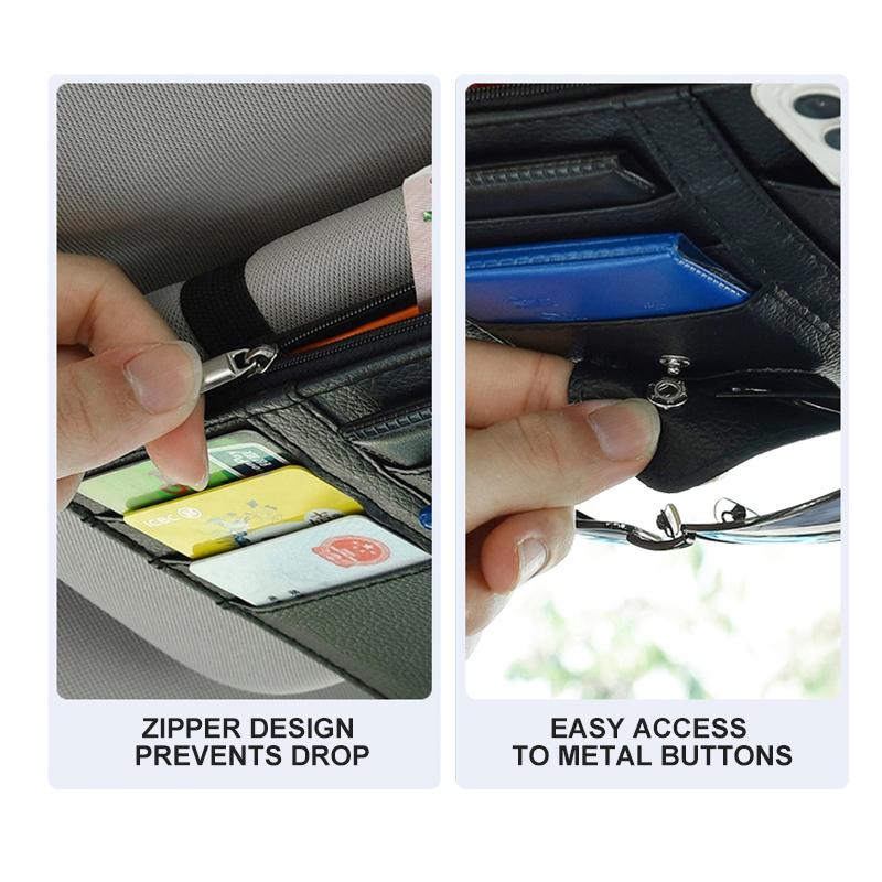 1Pcs Car Sun Visor Point Type Multi-function Storage Bag Car Accessories For Kia Rio Sportage R K3 K4 K5 K6 K7 K8 Ceed Sorento Cerato Soul