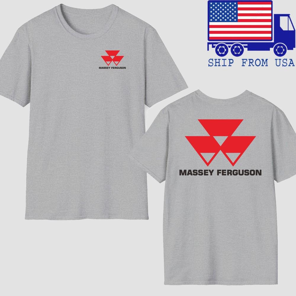 Massey Ferguson Tractor Men#039;s Grey Size S5XL Unisex T-Shirt XXXL