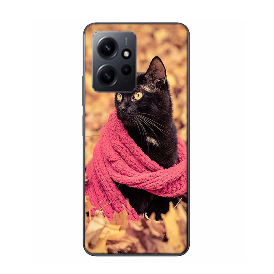 

Autumn Maple Leaf Black Cat Phone Case For Redmi Note 14 15 Pro 5G 13 12 Pro Plus 11 11T 11E 11S 10 Pro 10S 9 9S Cover Cell Clea Redmi Note 14 Pro 4G
