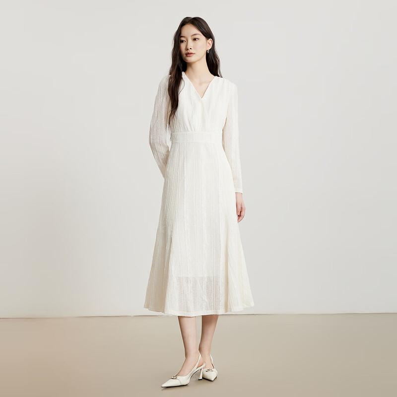 Gejin Casual Elegant Mid-Length Long Sleeve Dress