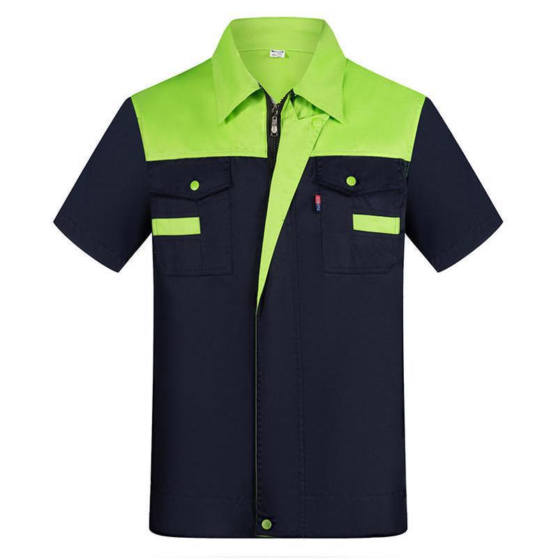 Herren Sommer Kurzarm Arbeitsanzug - Strapazierfähig, Schmutzabweisend Auto Reparatur & Bau Uniform