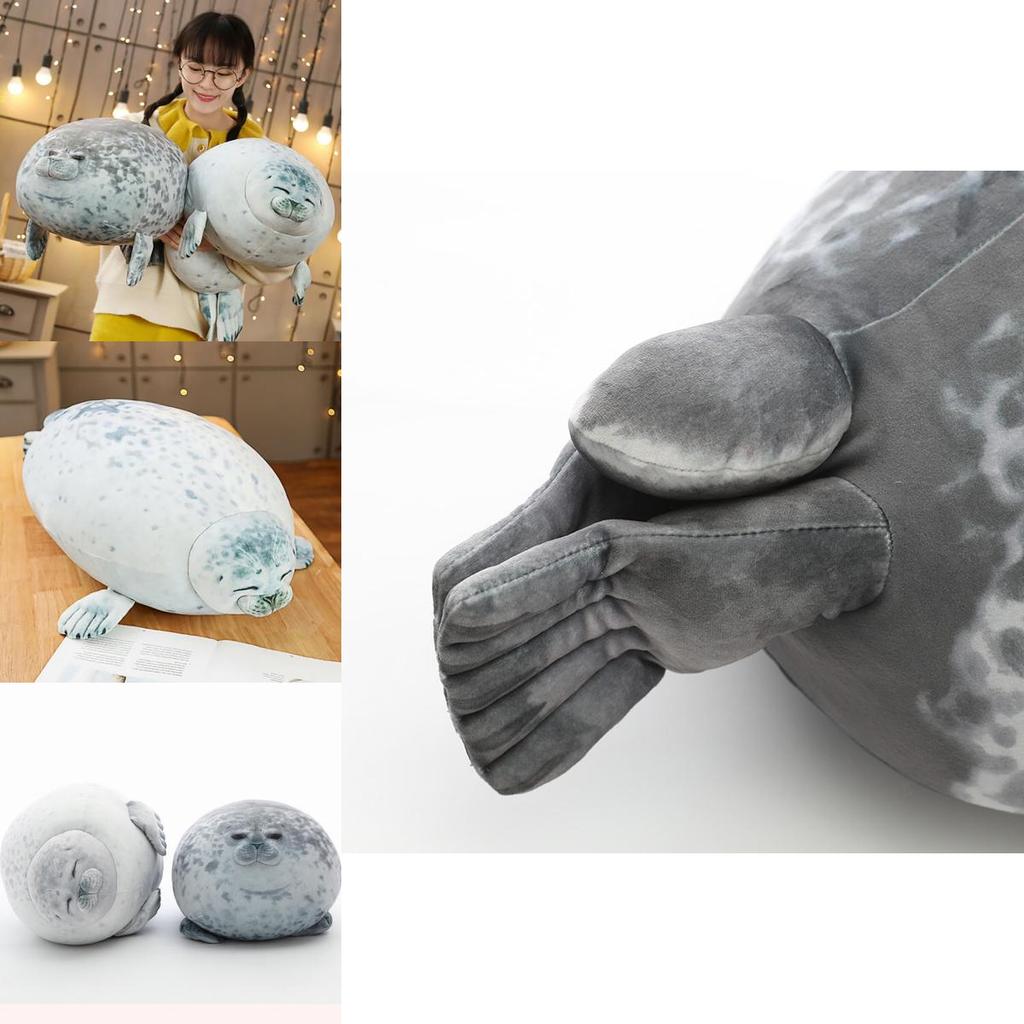 Large Chubby Blob Seal Plush Toy Animal Pillow Pet Soft And Cute Ocean Stuffed Doll Gift