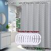 Gray Herringbone Shower Curtain Geometric Pattern Modern Design Waterproof Bathroom Decor Minimalist Style Home Textile Art