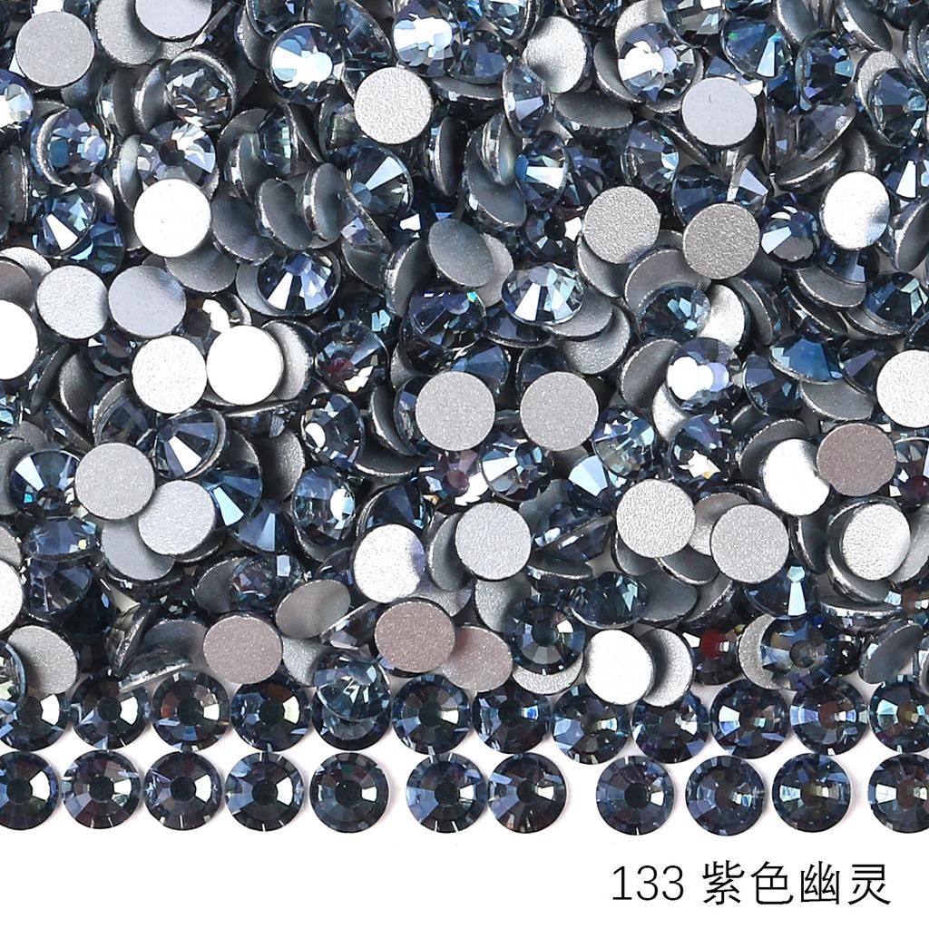 Ss3-Ss30 Strass Ab Colorés Verre Fond Plat Strass Diamant Cristal Coloré Rond Autocollant Manucure Diy Diamant