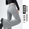 White and gray sweatpants children's spring and autumn new high-waisted and thin casual sweatpants small micro-flared pants