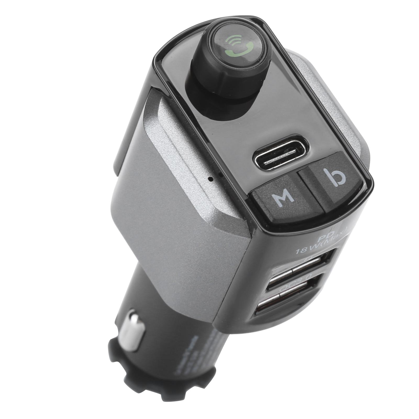 

Bluetooth 5.0 FM-передатчик автомобильный комплект громкой связи MP3-плеер Dual USB PD18W QC3.0 автомобильное зарядное устройство