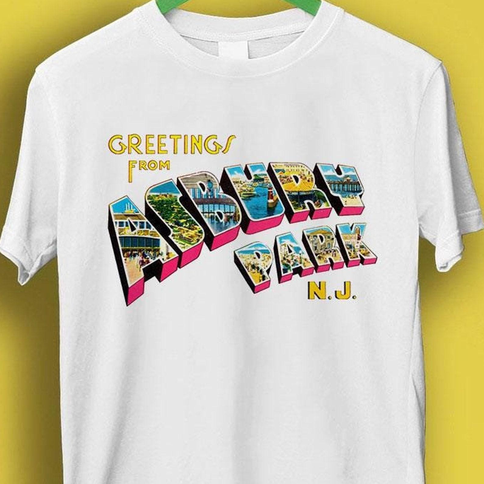 Greetings From Asbury Park N.J. 70s Rock Retro Music Top Gift Tee T Shirt P549 4XL