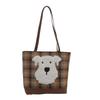 Fashionable Korean Style Tote Bag For Women With Cute Dog And Cat Patterns For Daily Use