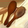1Pcs Natural Sandalwood Massage Brush Soft Cushion Round Smooth Hair Comb Teeth For Scalp Health