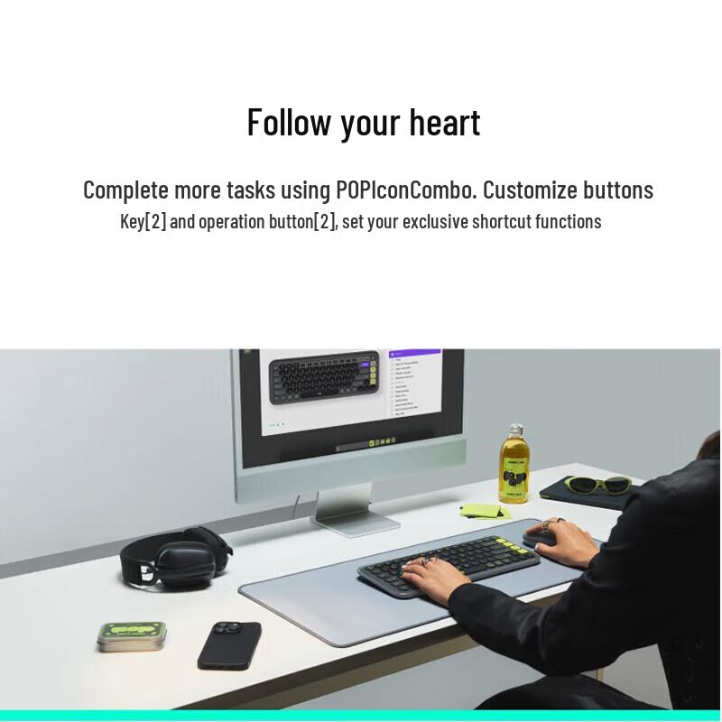 Logitech POP ICON COMBO Wireless Keyboard and Mouse Set