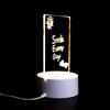 Creative USB luminous base Acrylic LED Message Note Board Light Erasable 3D Night Light Warm White With Pen Gift For Children