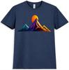 Mountain Sunset T Shirt Colorful Range Landscape Adventure Hiking Graphic Tee