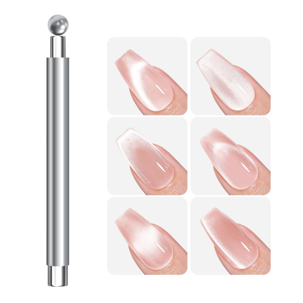 Double-end Nail Magnetic Stick for Cat Magnetic Gel Strong Gel Magnet Ball Large Cylinder Pen Detachable Manicure Magnetic Tools