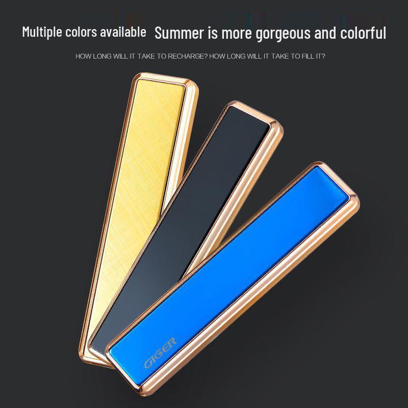 Rechargeable Ultra-Thin USB Lighter: Stylish, Silent, Mini, Portable, Men's Choice