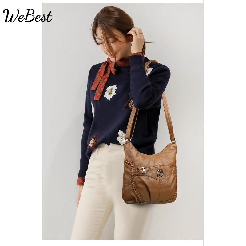 

Large Capacity Fashionable and Simple Commuting Crossbody Bag чёрный