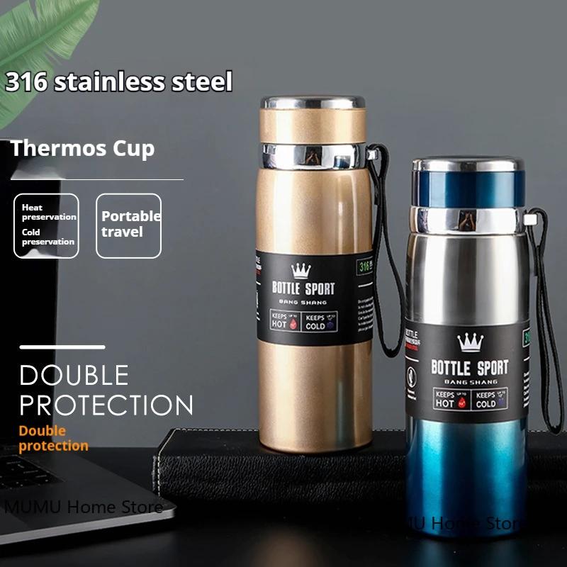 800/1000ML Stainless Steel Thermo Bottle Car Insulated Cup Water Bottle Tumbler for Outdoor Sport Keep Cold and Heat Thermal Mug