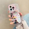 Lovely Girl Heart Mirror Phone Case For iPhone 11 12 13 14 15 16 17 Pro Max Shockproof Back Cover